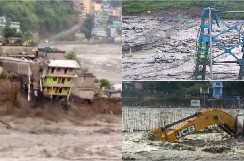  पिथौरागढ़: धारचूला के खोतीला में बादल फटने से भारी तबाही, ताश के पत्तों की तरह ढहे मकान