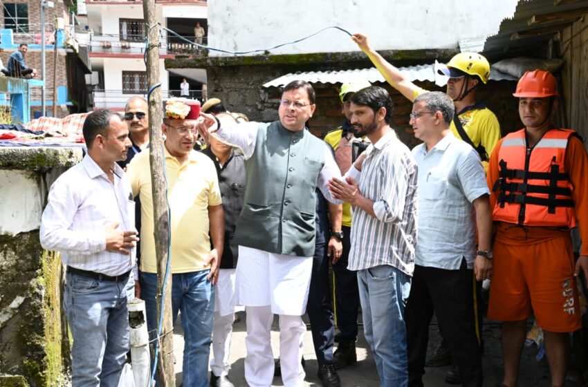 CM ने किया स्यानाचट्टी में बनी झील को खोलने के लिए चल रहे कार्यों का निरीक्षण