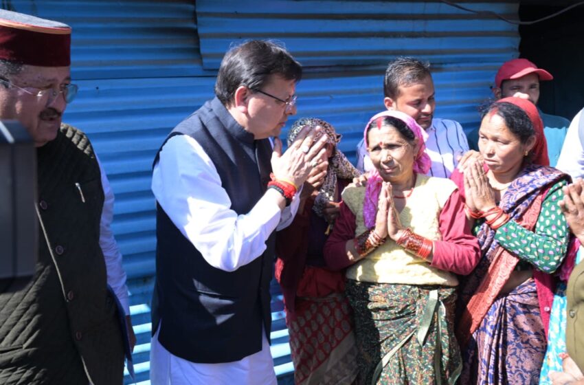  सीएम ने किया आपदा प्रभावित क्षेत्र भौंर का स्थलीय निरीक्षण