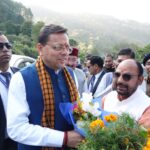 विधानसभा सत्र के लिए गैरसैंण आगमन पर मुख्यमंत्री पुष्कर सिंह धामी का भव्य स्वागत
